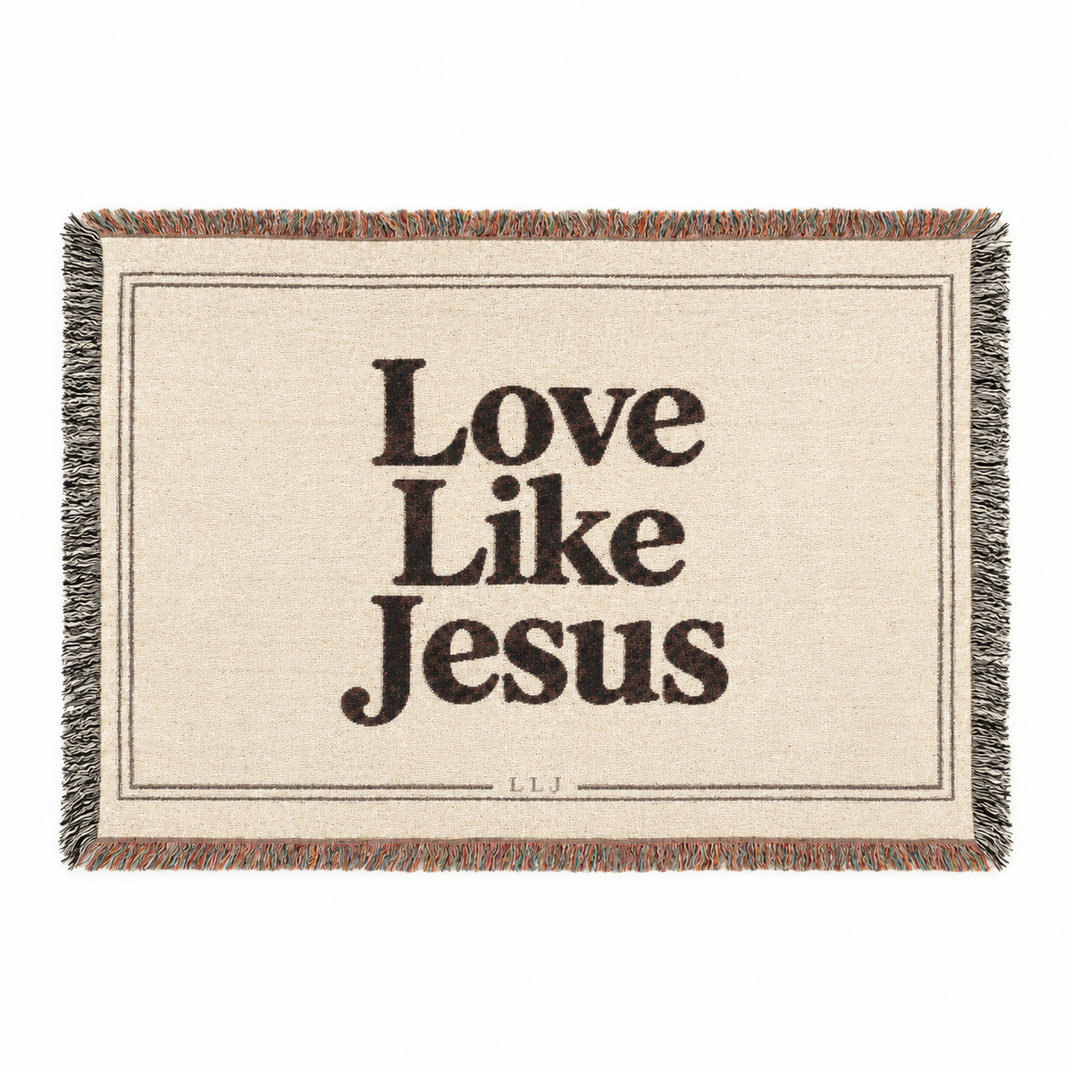 Love Like Jesus Inspirational Christian Woven Blanket