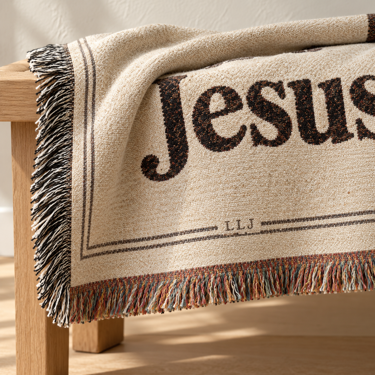 Love Like Jesus Inspirational Christian Woven Blanket